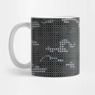 Urban Black Camouflage Mesh Pattern Mug